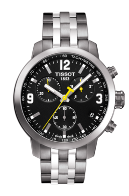 Tissot PRC 200 Chronograph Black Dial Stainless Steel Men&#39;s Watch - T0554171105700