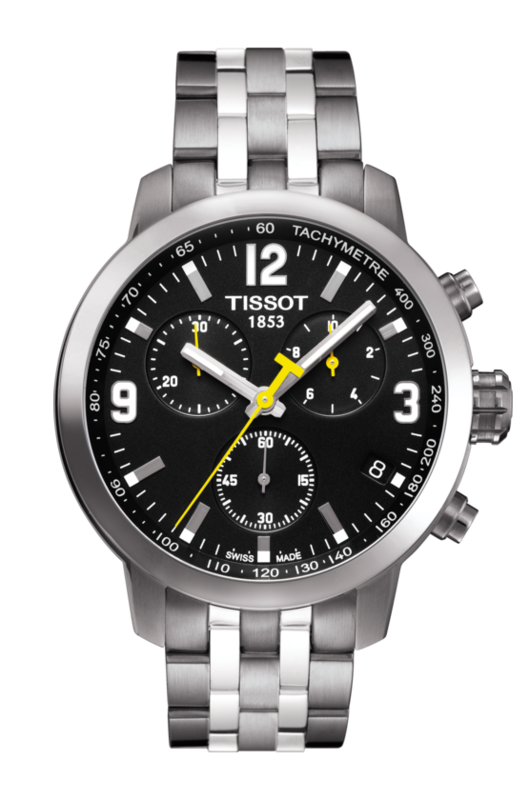 Tissot PRC 200 Chronograph Black Dial Stainless Steel Men&#39;s Watch - T0554171105700