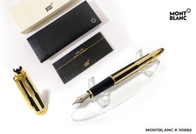 Montblanc Meisterstuck Solitaire Gold &amp; Black Fountain Pen - 35979​