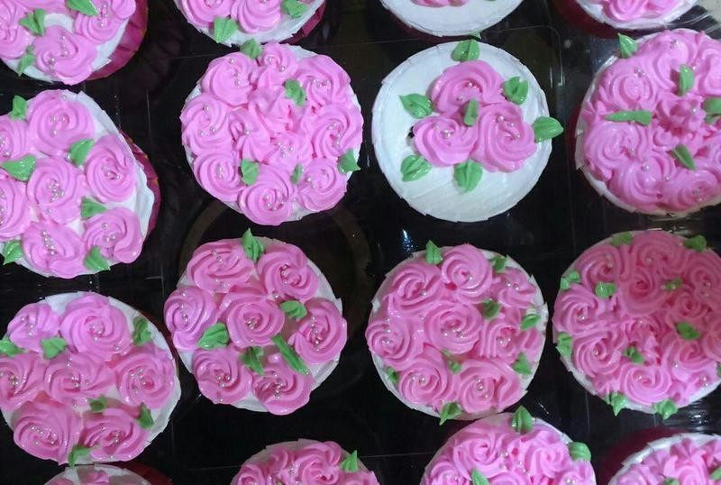 Wedding Flower Cup Cake