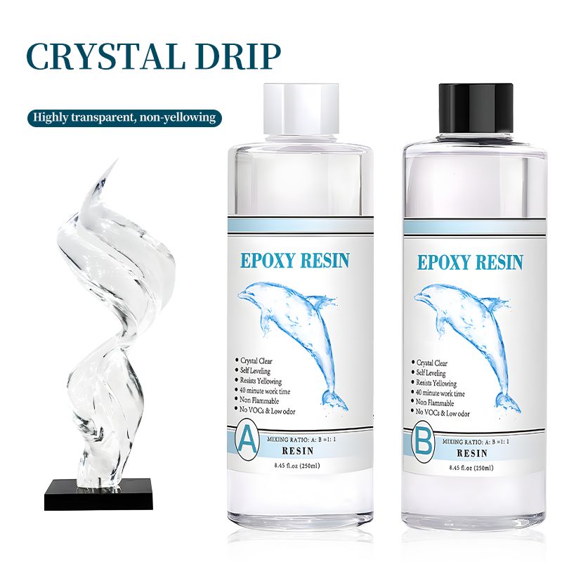 Crystal Clear Epoxy Resin Kit Bubbles Free Epoxy Resin Resin Accessories Full Set For DIY Jewelry Making Wood &amp; Resin Molds