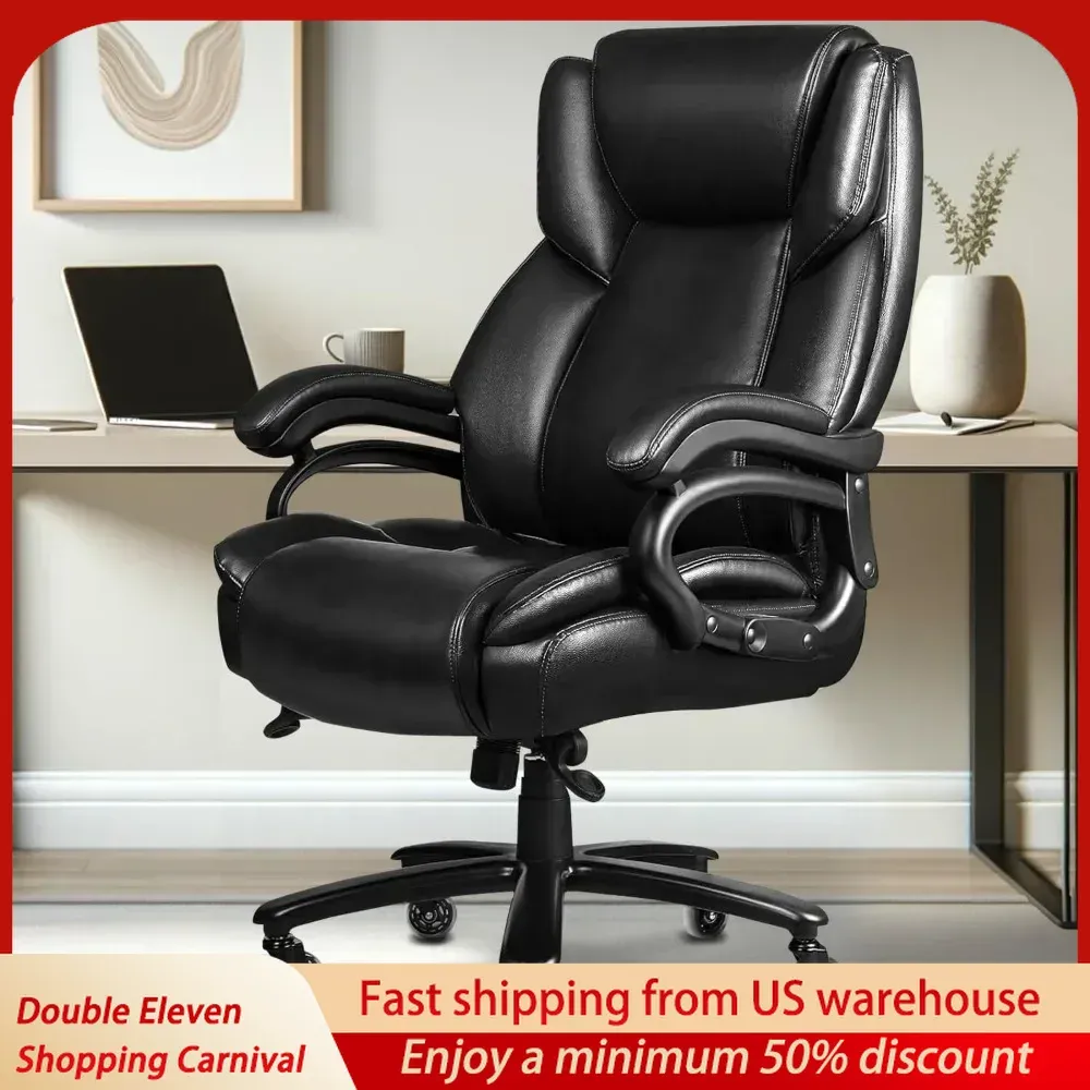 500lbs Big and Tall Office Chair with Adjustable Lumbar Support