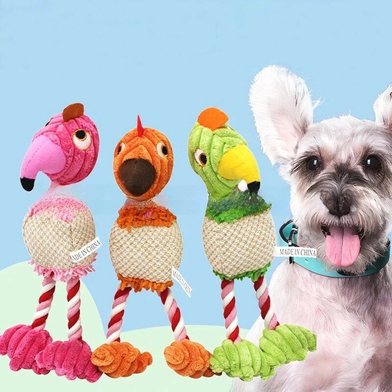Flamingo Bite Resistant Teeth Grinding and Sound Producing Squeaky Toy