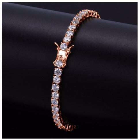 ROCK 4MM One Row Tennis Bracelet | 960545, Color: 8&quot; Rose