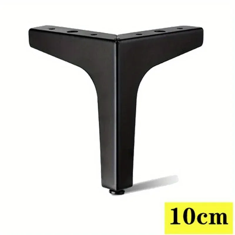 4pcs Modern furniture legs metal gold Black Iron Sofa Feet for Table, Color: black-4pcs-10cm
