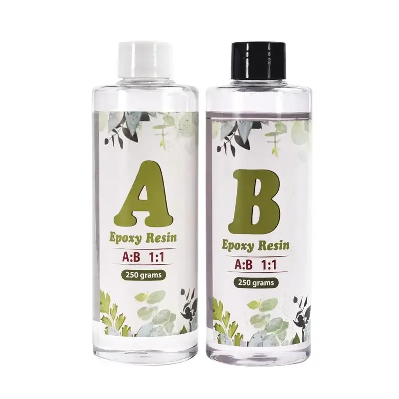 New High Definition Clear 1:1 AB Resin Epoxy Glue High Adhesive, Color: A250ml-B250ml SET 04