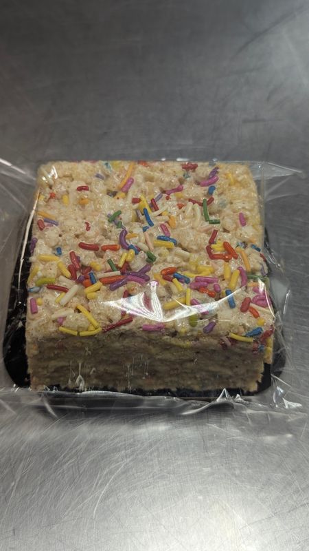Birthday Cake Marshmallow Crispy Bar