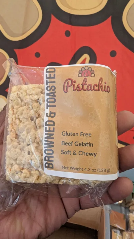 Pistachio Goldmallow Crispy Bar