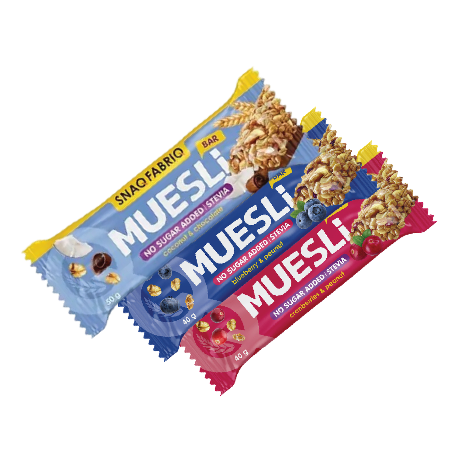 SNAQ FABRIC MUESLI BARS WITH PEANUTS