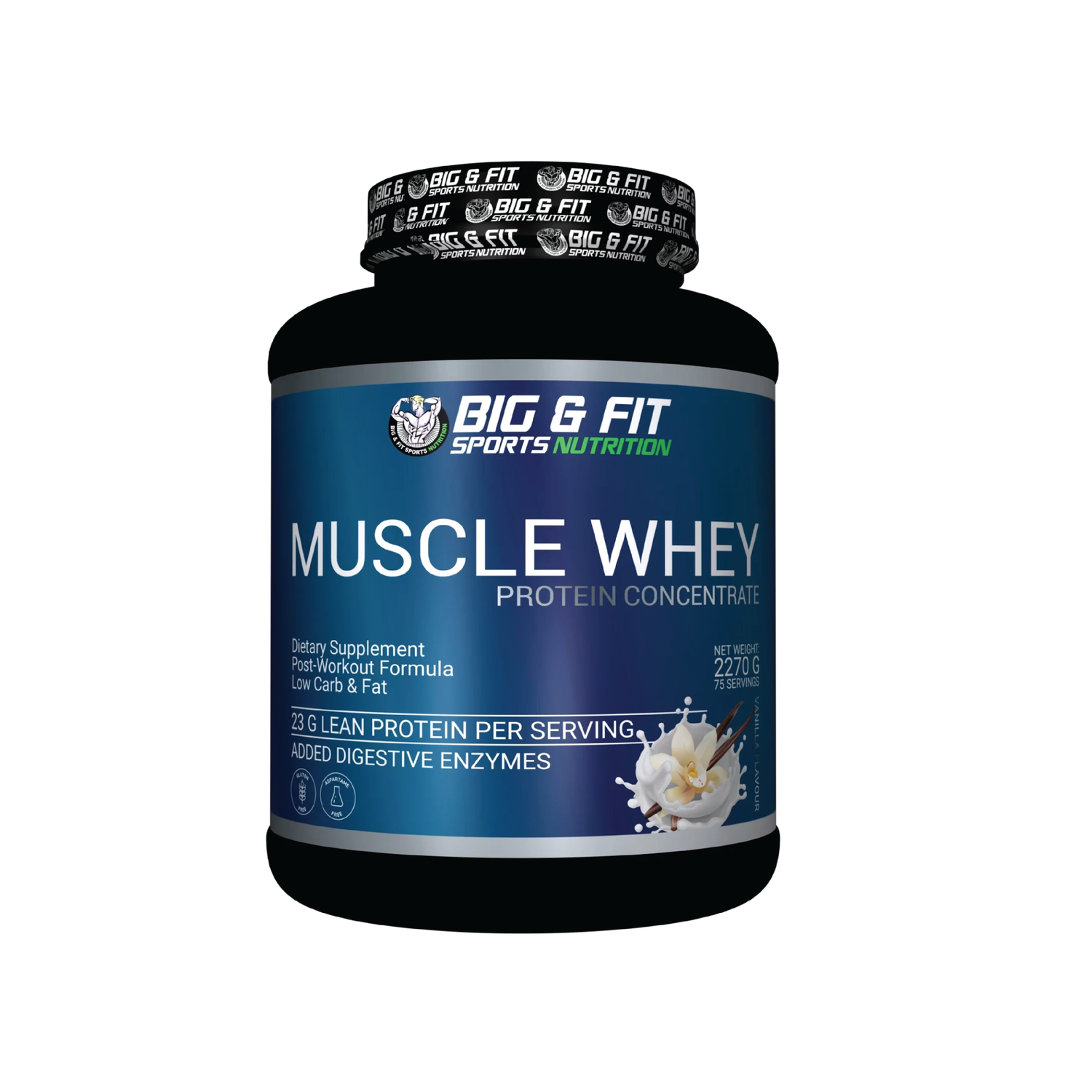 BIG &amp; FIT MUSCLE WHEY PROTEIN CONCENTRATE VANILLA
