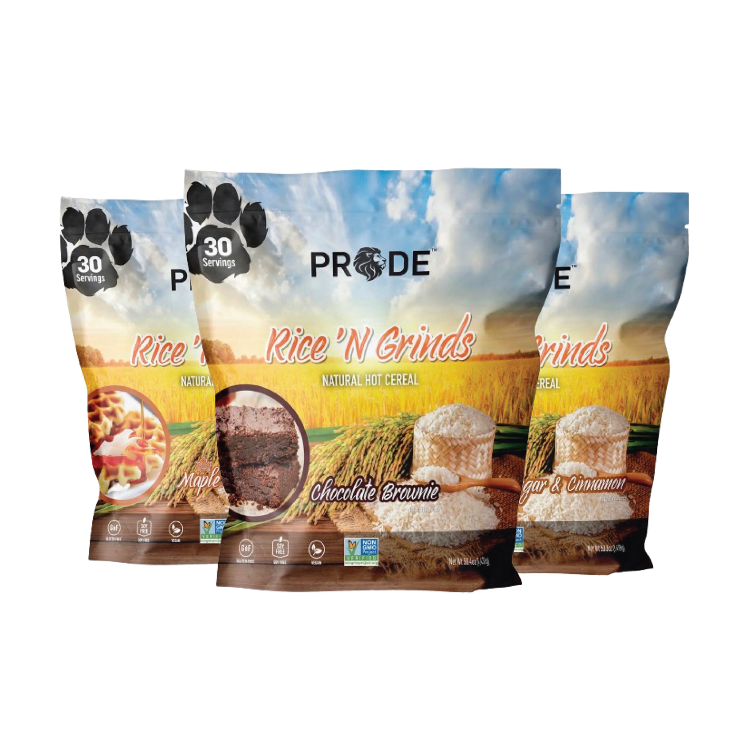 RICE 'N GRINDS - NATURAL HOT RICE CEREAL