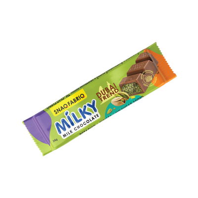 SNAQ FABRIQ MILKY MILK CHOCOLATE PISTACHIO &amp; KUNAFA 34G