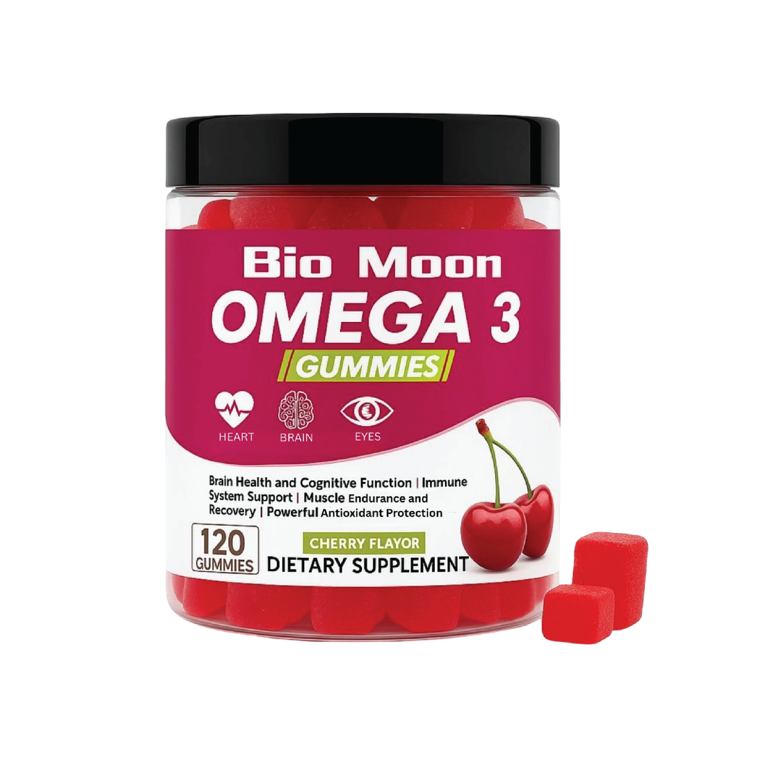 BIO MOON OMEGA 3 GUMMIES – HEART BRAIN – CHERRY FLAVOR