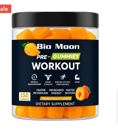 BIO MOON PRE-GUMMIES WORKOUT (MANGO PEACH FLAVOR)) 120 GUMMIES