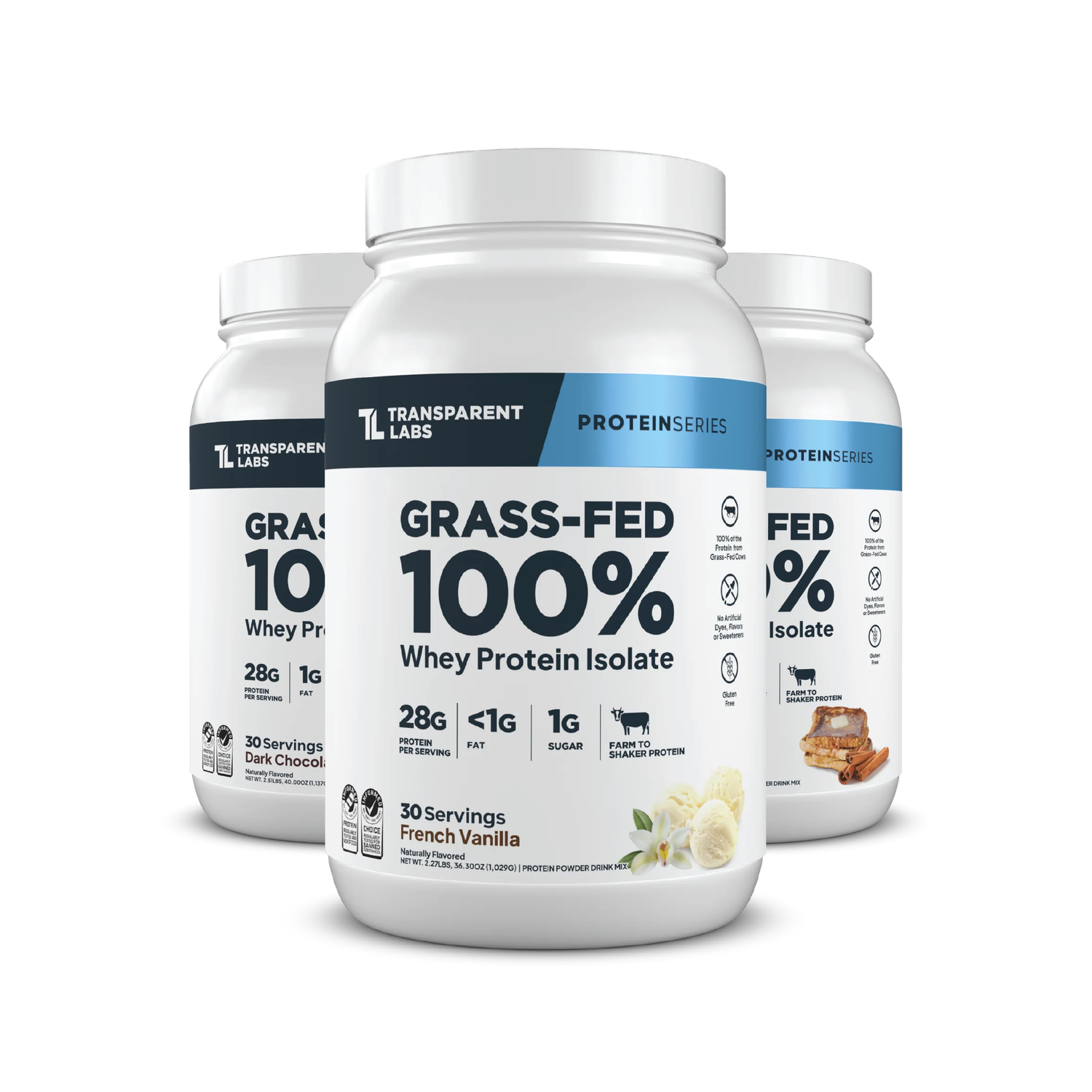 TRANSPARENT LABS 100% GRASS-FED WHEY PROTEIN ISOLATE