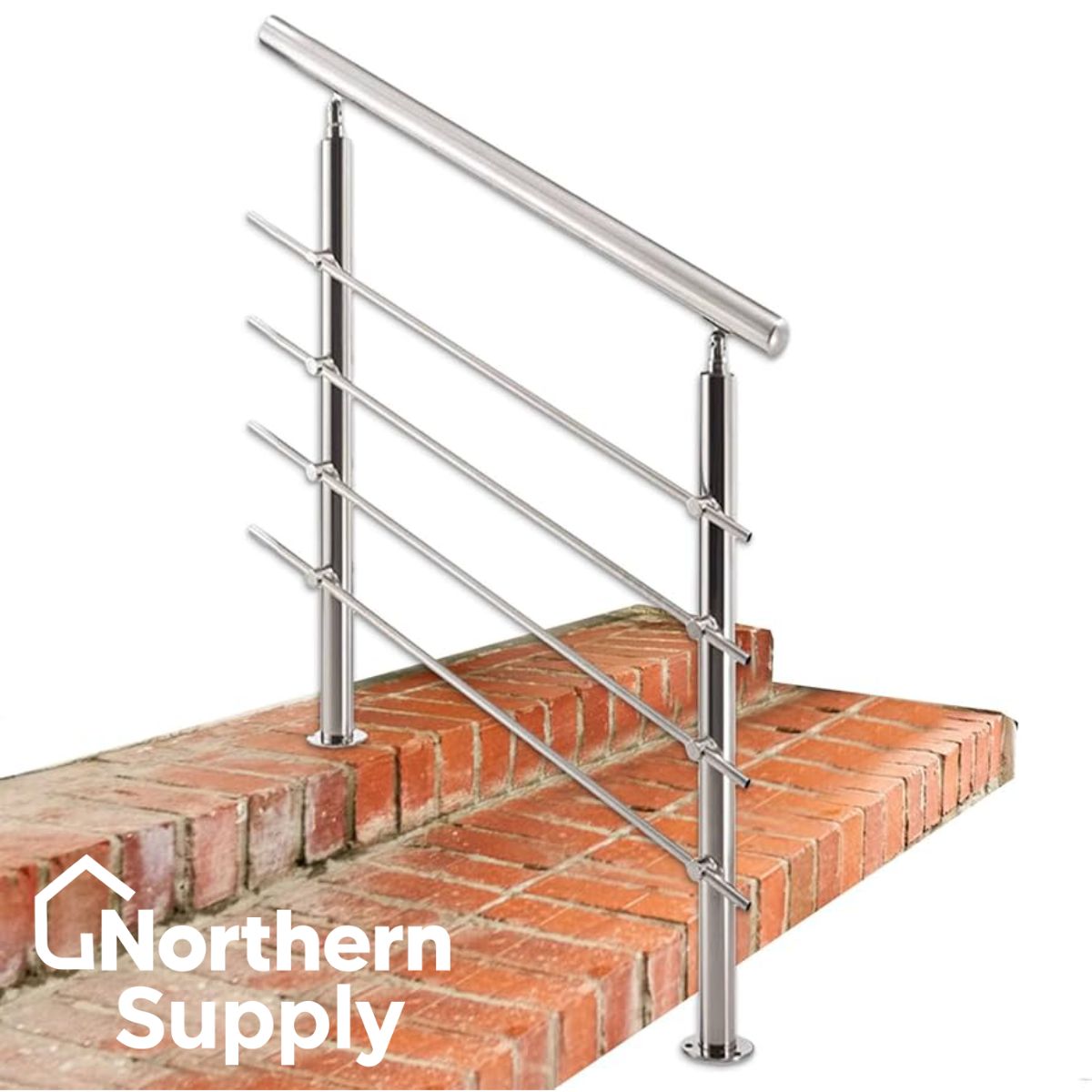 Horizontal Bar Railing (Stainless Steel or Powder Coated Finish)