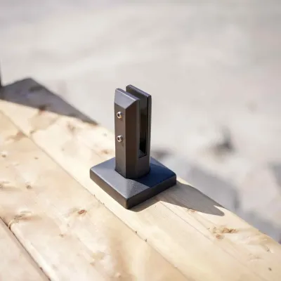 Glass spigot railing system offered by Northern Supply in Belize