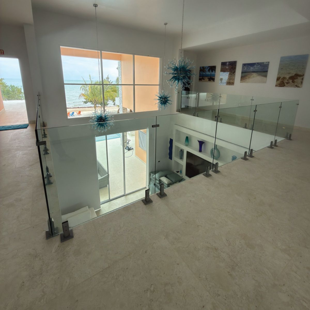 Glass Railing with 2205 Stainless Steel Spigots (w/o Handrail)