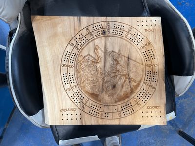 Wolf Cribbage Board