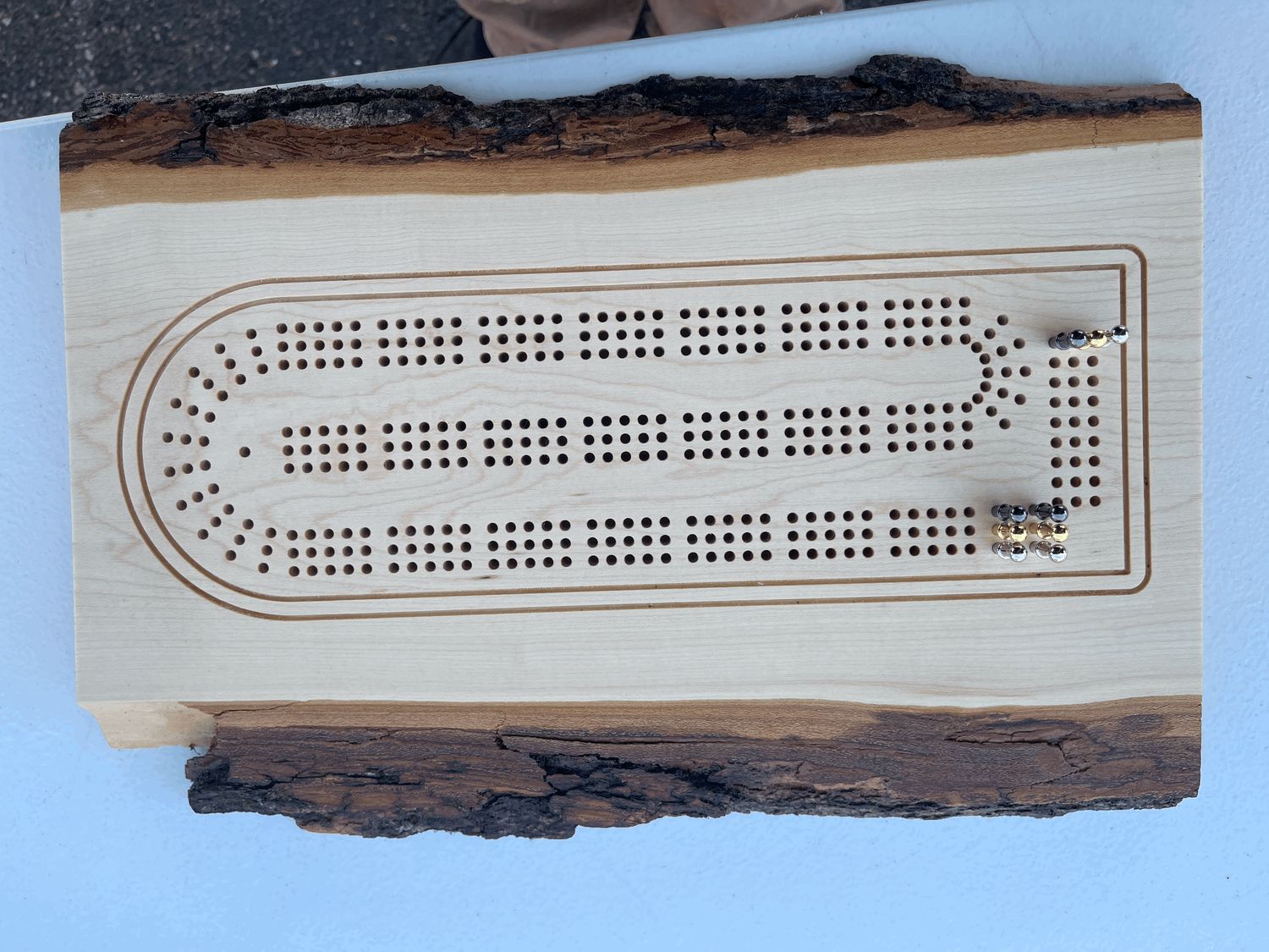 Rough Edge Cribbage Board