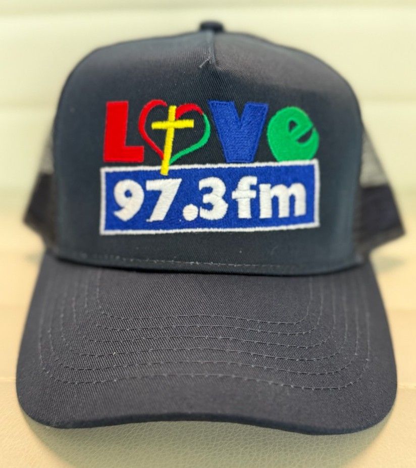 LOVE FM Navy Trucker Hat