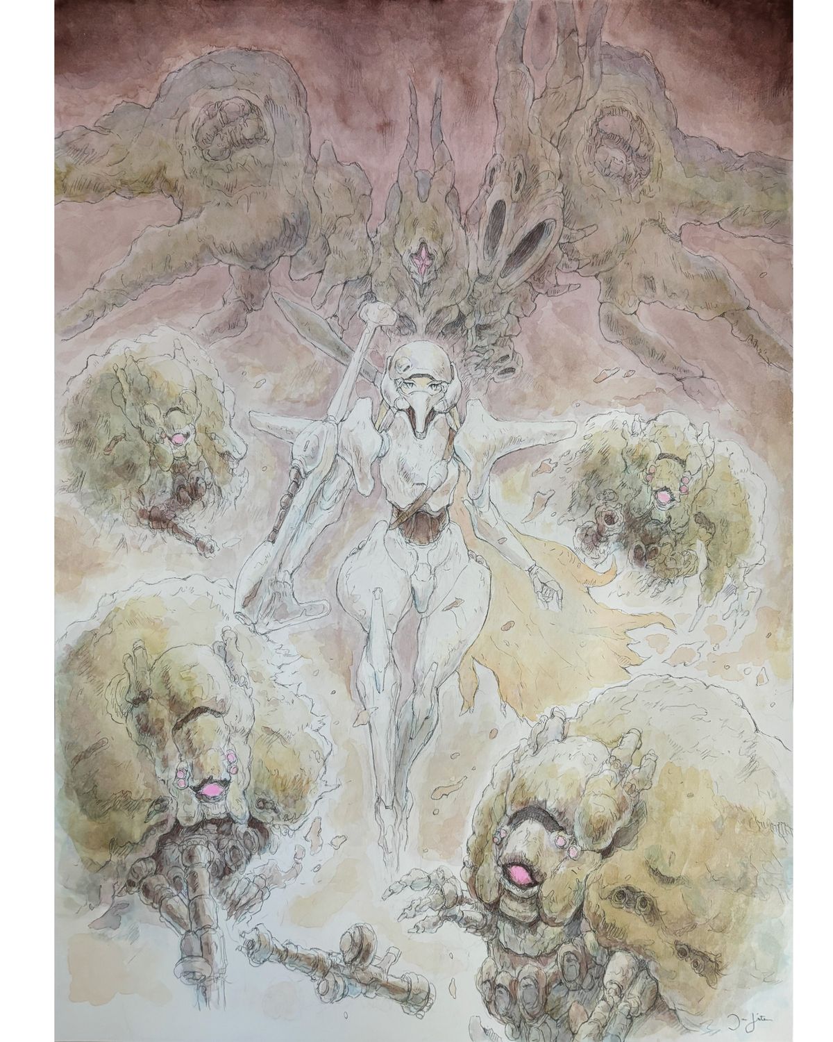 &quot;Valkyrie&quot; Watercolor 11.5&quot; x 16.5&quot;