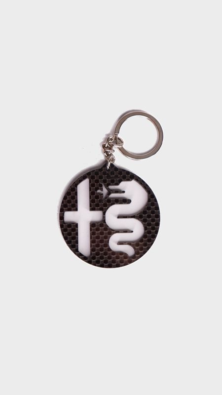 Key ring alfa Romeo carbon fiber