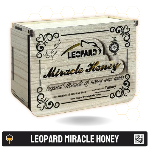 Leopard Miracle Honey 12 sachets – Fast-acting male enhancement honey for energy and sexual performance