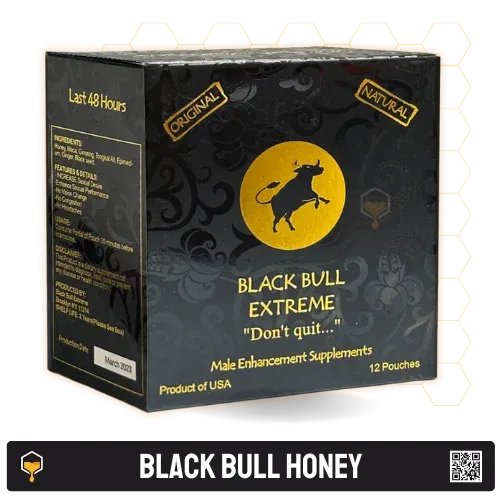 Black Bull Honey 12 sachets – Powerful male enhancement honey supplement for energy, libido, and endurance