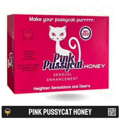 Pink Pussycat Honey (Pack of 12) Pink Cat Honey 12 sachets – Female aphrodisiac honey to increase pleasure, sensitivity, and mood