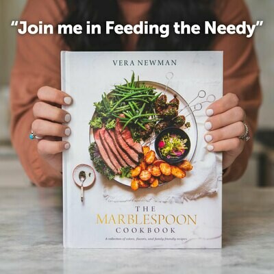 Sponsor 3 Food Packages at Masbia and Get The MarbleSpoon Cookbook By Vera Newman