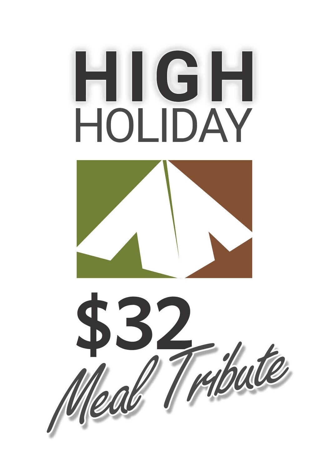 Sponsor $32 This High Holiday Season For $1 Towards Each FULL Meal