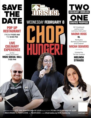 Chop Hunger IV: Featuring Naomi Ross & Micah Seavers - 2 Culinary Worlds, 1 Purpose