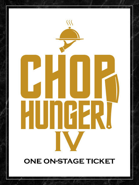 On-stage Seating at The 12-Course Dinner of 2 Culinary Worlds Paired With Award-Winning Wines During The Live Culinary Event + Autographed Merch - Masbia's Chop Hunger IV - 1 Dais Ticket