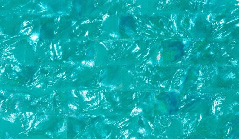 Flexible Mother of Pearl Sheet Peacock Green L240mm x W140mm  HMF023