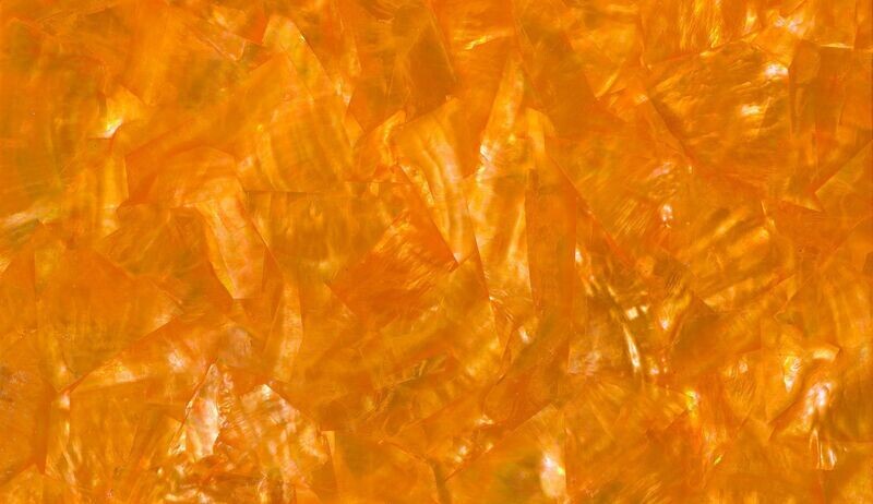 Mother of Pearl Vivid Orange Shell Sheet L200mm x W200mm HM048