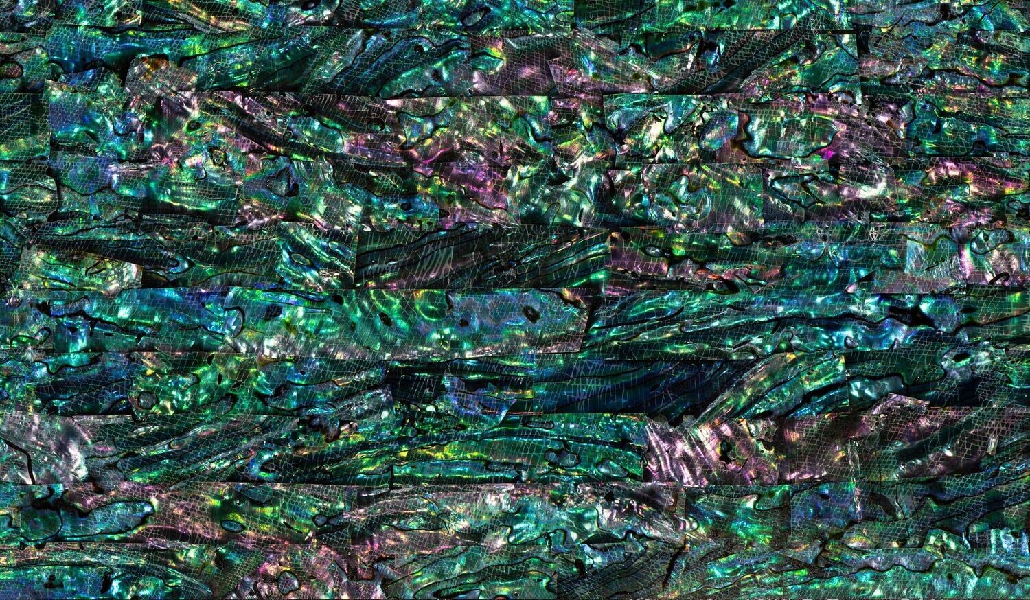 Flexible Abalone Real Shell Sheet Rainbow  L240mm x W140mm x D0.25mm HMF003