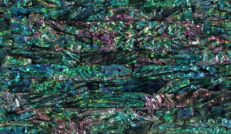 Flexible Abalone Real Shell Sheet Rainbow  L240mm x W140mm x D0.25mm HMF003