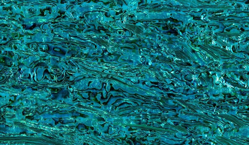 Flexible Abalone Real Shell Sheet Blue  L240mm x W140mm x D0.35mm HMF013