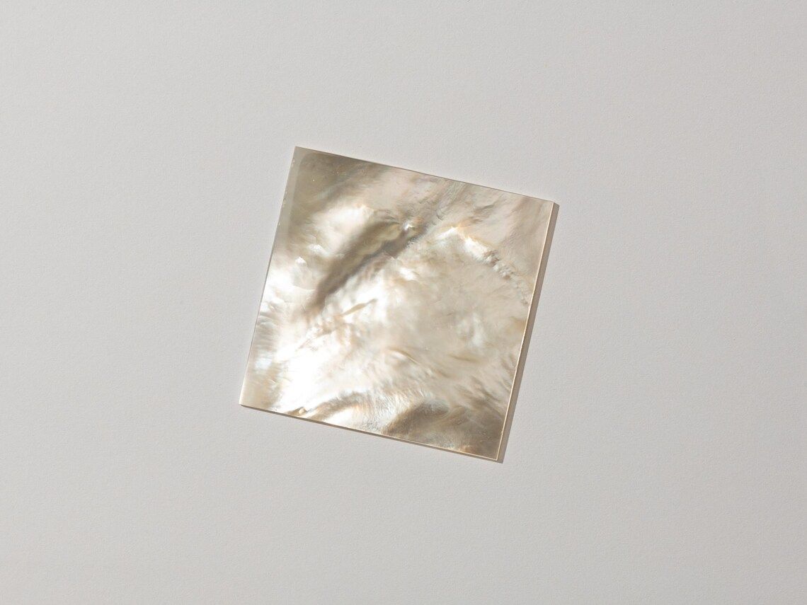 Mother of Pearl 50 x 50 x 1.5mm Square. HMJ310