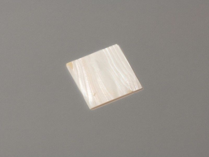 Mother of Pearl 35 x 35 x 1.5mm Rivershell squares. HMJ308