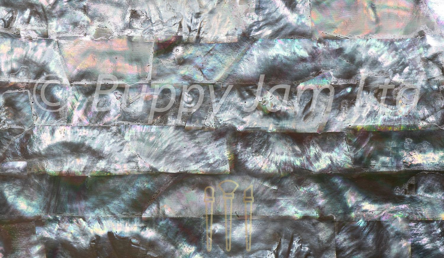 Mother Of Pearl Sheet  Grey Smoke 240mm x 140mm HM021