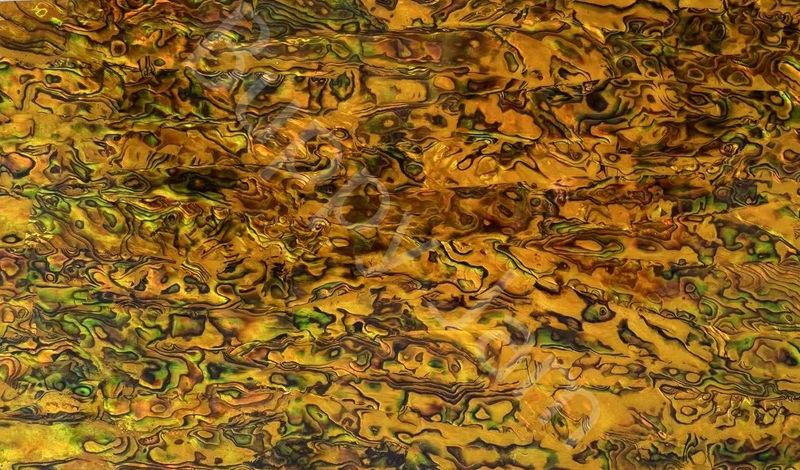 Abalone Real Shell Sheet Golden Abalone - L 240mm x W 140mm x Thickness 0.22 HM075