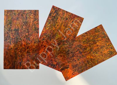 Abalone Real Shell Sheet Burnt Orange Abalone - L 240mm x W 140mm x Thickness 0.22 HM076