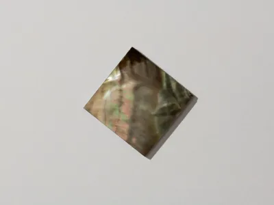 Black MOP 20 x 20 x 1.5mm Jewellery Grade Square 1 Piece. HMJ 300