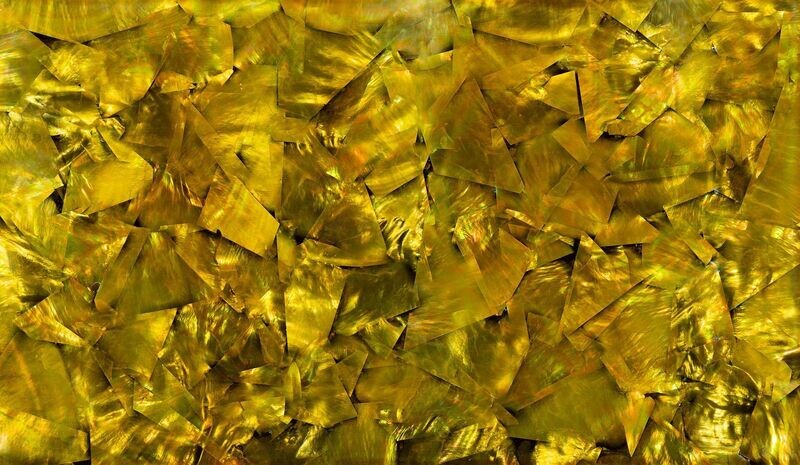 Mother of Pearl Sheet - Green Gold Irregular L240mm x W140mm HM035 Mother of Pearl Sheet - Green Gold Irregular L240mm x W140mm HM035