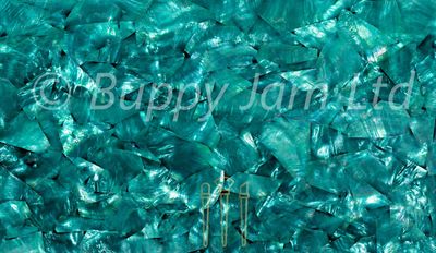 Mother of Pearl Sheet Turquoise Green Irregular L240mm x W140mm HM029