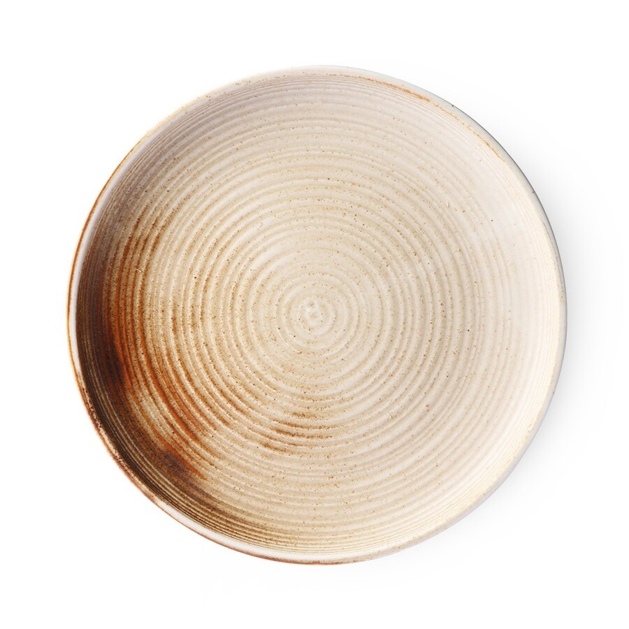 Hk Living | Home Chef Ceramics Dinner Plate Rustic Cream/Brown