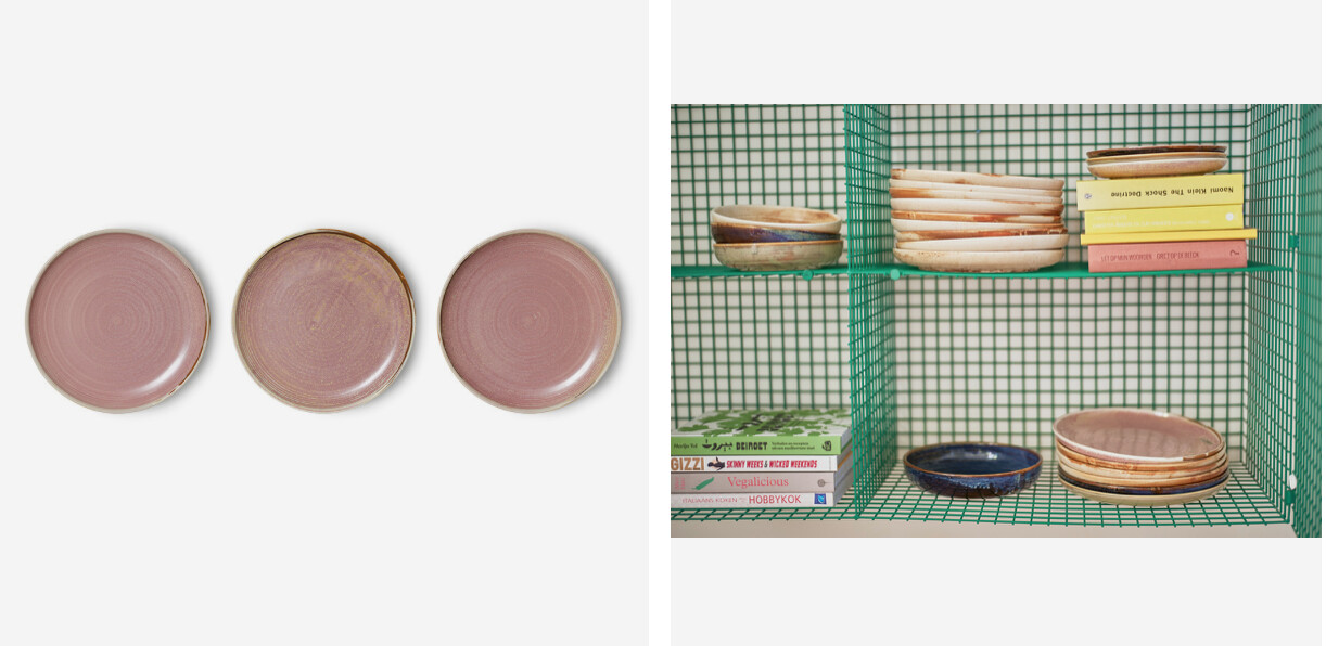 HK Living | Chef ceramics: side plate, rustic pink