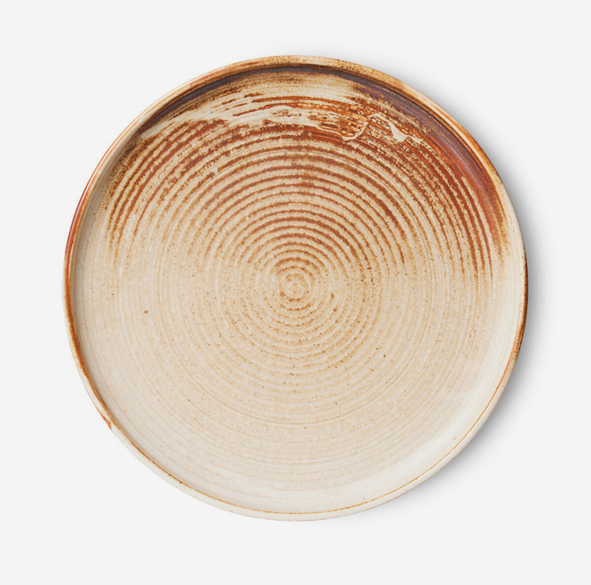 HK Living | Chef ceramics: side plate, rustic cream/brown